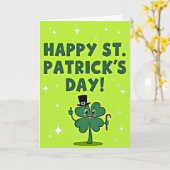Carte de plaisir de la Saint-Patrick chanceuse (Fleur jaune)