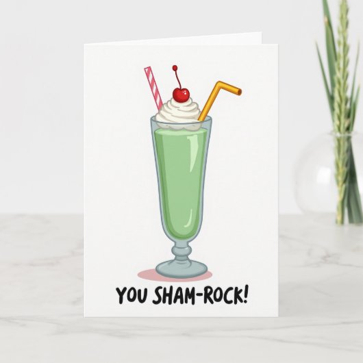Carte de plaisir de milkshake Shamrock (Devant)