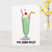 Carte de plaisir de milkshake Shamrock (Fleur jaune)