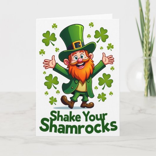Carte de plaisir Shamrock Leprechaun (Devant)
