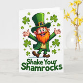 Carte de plaisir Shamrock Leprechaun (Fleur jaune)