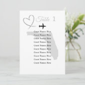 Carte de plan de mariage de destination Floride (Debout devant)