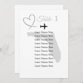 Carte de plan de mariage de destination Floride (Devant / Derrière)