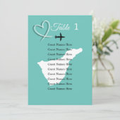 Carte de plan de mariage de destination Tenerife (Debout devant)