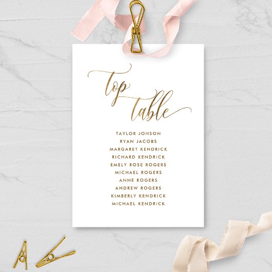 Carte de plan de siège de table supérieure blanche