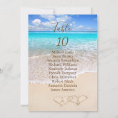 Carte de plan de sièges de la plage tropicale des  (Dos)