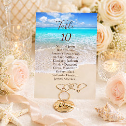 Carte de plan de sièges de la plage tropicale des 