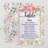 Carte de Plan de Table de Mariage (Devant / Derrière)