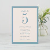 Carte de plan de table de mariage (Debout devant)