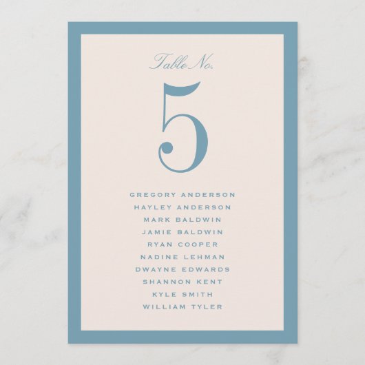 Carte de plan de table de mariage (Devant)