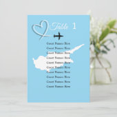 Carte de plan de table de mariage Chypre de destin (Debout devant)