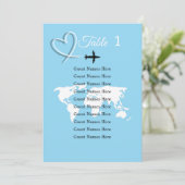 Carte de plan de table de mariage de destination (Debout devant)