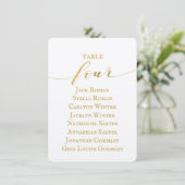 Carte de plan de table de mariage en calligraphie (Debout devant)