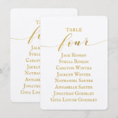 Carte de plan de table de mariage en calligraphie (Devant / Derrière)
