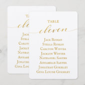 Carte de plan de table de mariage en calligraphie (Devant / Derrière)