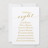 Carte de plan de table de mariage en calligraphie (Dos)