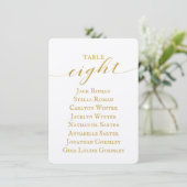 Carte de plan de table de mariage en calligraphie (Debout devant)