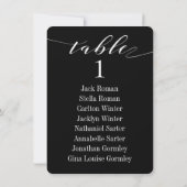 Carte de plan de table de mariage en calligraphie (Dos)