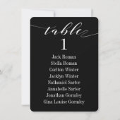 Carte de plan de table de mariage en calligraphie (Devant)