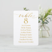 Carte de plan de table de mariage en calligraphie (Debout devant)
