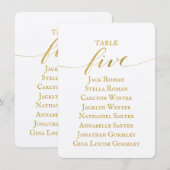 Carte de plan de table de mariage en calligraphie (Devant / Derrière)