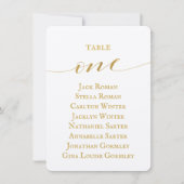 Carte de plan de table de mariage en calligraphie (Devant)