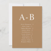 Carte de plan de table de mariage en terre cuite p (Devant)