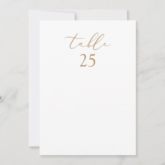 Carte de plan de table de mariage individuel Class (Devant)
