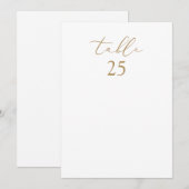Carte de plan de table de mariage individuel Class (Devant / Derrière)