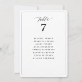 Carte de plan de table de mariage moderne minimali (Dos)