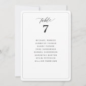 Carte de plan de table de mariage moderne minimali (Devant)