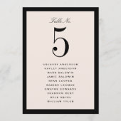 Carte de plan de table de mariage noir (Devant)