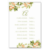 Carte de plan de table de mariage orange vif (Par défaut)