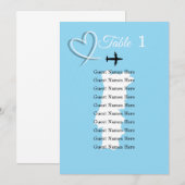 Carte de plan de table de mariage Portugal de dest (Devant / Derrière)