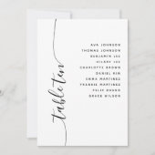 Carte de plan de table de mariage vertical Table 1 (Devant)