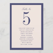 Carte de plan de table de mariage violet (Devant)