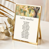 Carte de plan de table Raisins Rustiques Vignoble