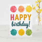 Carte de Planètes pour Anniversaire Douce (Fleur jaune)