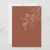 Carte de plans de table de mariage en terre cuite (Dos)