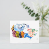 Carte de plaque de licence du Canada sur carte pos (Debout devant)