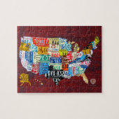 Carte de plaque minéralogique du puzzle des (Horizontal)