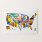 Carte de plaque minéralogique du puzzle des (Horizontal)