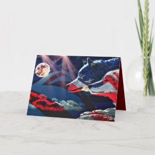 Carte de Pleine lune Wolf Wolf