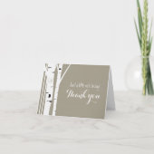 Carte de pliage en Merci sculpté Rustique Birch Tr (Devant)
