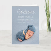 Carte de pliage Faire-part de naissance Collage ph (Devant)