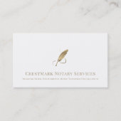 Carte de plume élégante pour le public notaire (Devant)