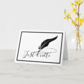 Carte de plume personnalisée (Fleur jaune)