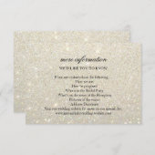 Carte de Plus d'Infos Mariage - Glit Fab Or Blanc (Devant / Derrière)