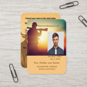 Carte de poche mémorial Chasseur de chasses Deer