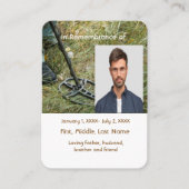 Carte de poche mémoriale Détection du métal (Devant)